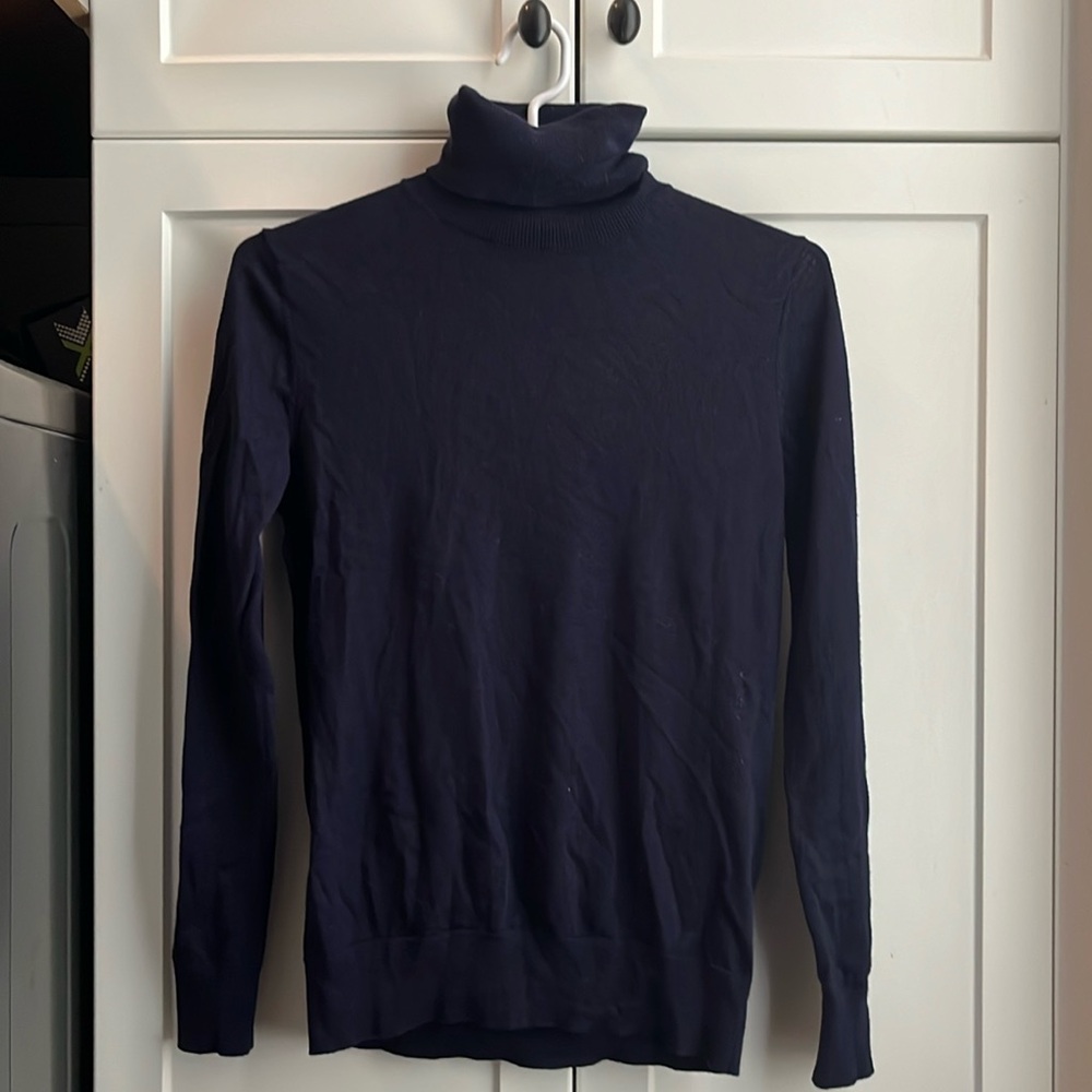 Marino wool navy turtleneck from Gap. Size S